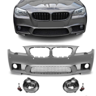 M5-inspired Front Bumper for BMW F10 / F11 PRE-LCI (10-13), with clear fog lights