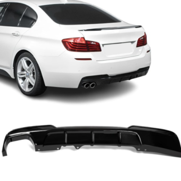 Performance Diffuser for BMW F10 / F11 with M-Pack rear bumper, glossy black 518, 520, 525, 530