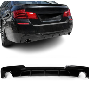 Performance rear Diffuser for BMW F10 / F11 (535) with M-Pack bumper, glossy black