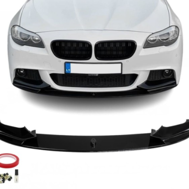 Performance front bumper Lip for BMW F10 / F11, glossy black