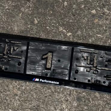 M Sport number plate surrounds