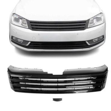 Badgeless grill for VW Passat B7 (10-15), glossy black