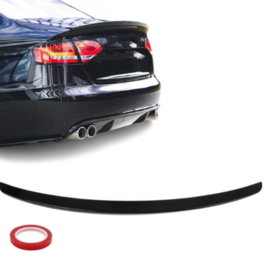 Boot spoiler for Audi A4 B8 sedan (08-15), glossy black