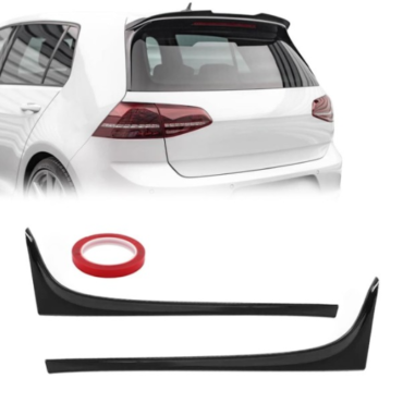 Rear Window side Spoilers set for VW Golf MK7 (13-19) standard version, glossy black